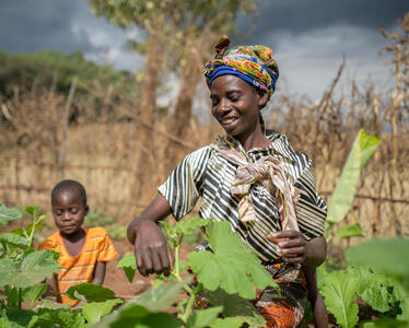 Zelesi, mère de quatre enfants et participante du projet Scaling up nutrition au Malawi
