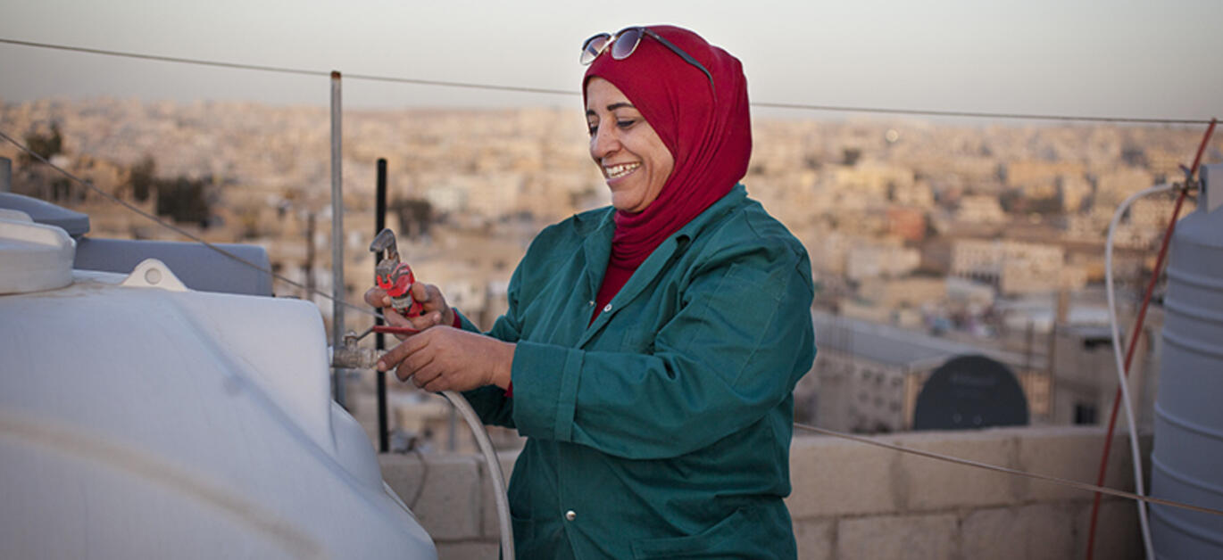 Gestion de l’eau en Jordanie et souteint des femmes à devenir plombière