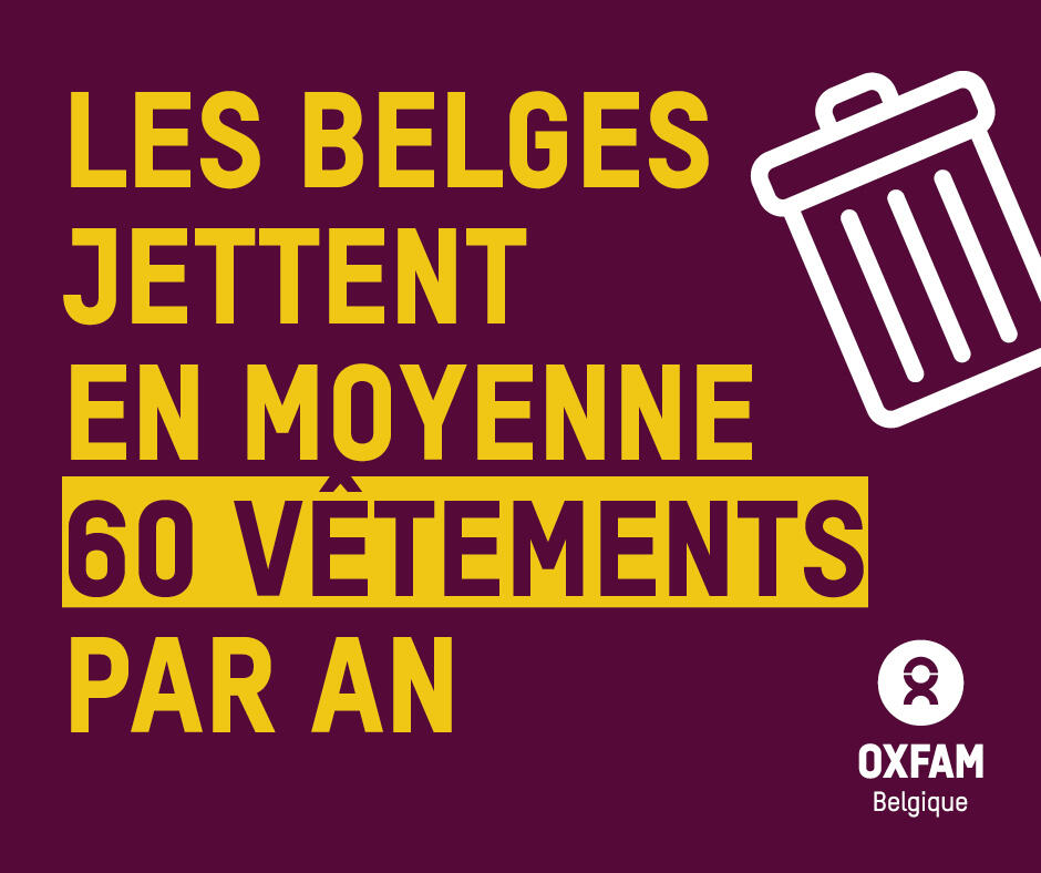 Les Belges jettent en moyenne 60 vêtements par an