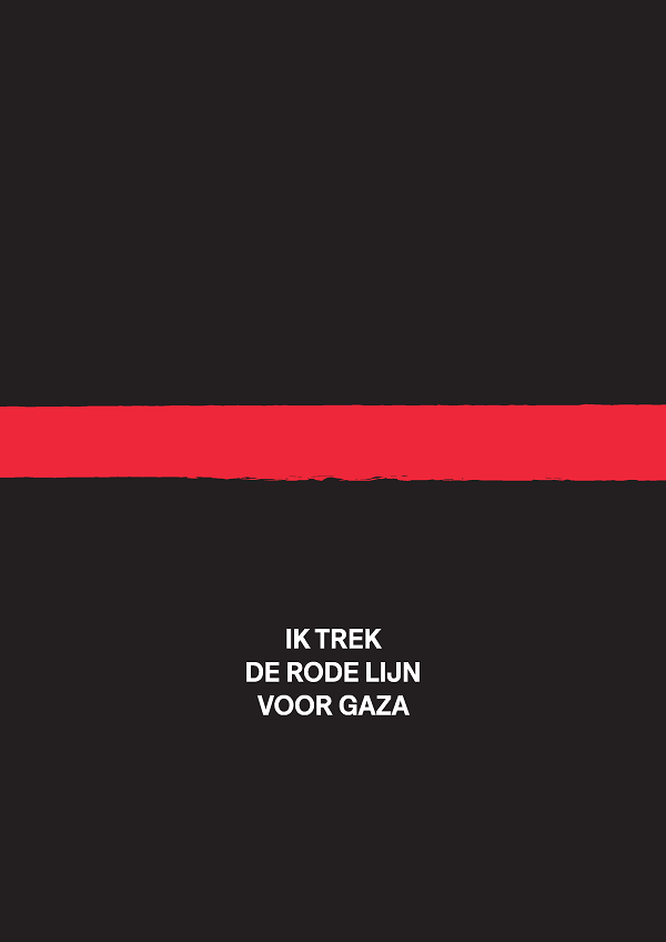 affiche Ik trek de rode lijn voor Gaza